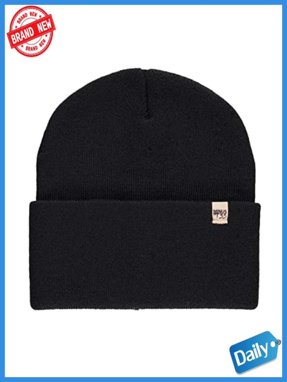 100% Merino Wool Midweight Everyday Knit Cuff Beanie Winter Hat